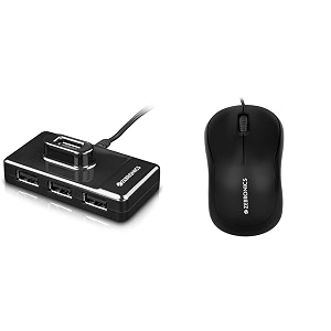zebronics zeb-100hb 4 ports usb hub for laptop pc computers plug amp play backward compatible - bla