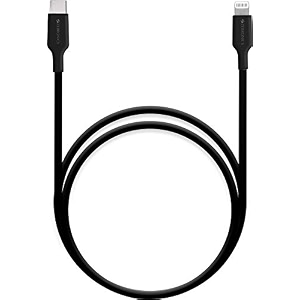 zebronics type-c to lightning fast charging cable 27w pd rapid charging charge amp sync support braided tangle-free design 15 meter length compatible with type-c pd adapters tl300 blackwhite