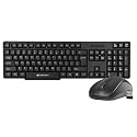 ZEBRONICS Companion 107 2.4GHz Wireless Keyboard &amp; Mouse Combo, 104 Keys, UV Printed keycaps, 12 Integrated Multimedia Keys, 3 Button Mouse, 1200 DPI, High Precision, Advanced Optical Sensor (Black)