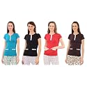 Zebu Women's Plain top (Pack of 4)