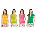 Zebu Women's Plain top (Pack of 4)