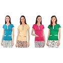 Zebu Women's Plain top (Pack of 4)