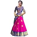 Women's Traditional Unstitched Kanjivaram Silk Lehenga Choli With Blouse Along With Duppta Half Saree