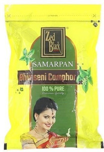 zed black pure  natural samarpan bhimseni kapoor bhimseni camphor for poojazipper 500g