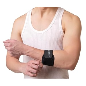 zedan neoprene shoulder support strap  double lock adjustable stretch strap  brace support for injury prevention immobilizer dislocated ac joint  for men amp women  universal fit left side