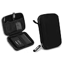 Hard Disk Case Pouch Cover for 2.5 inch HDD Cover Portable Carrying Bag for External Hard Disk case Digital Organizer Pouch with Mesh Pocket and Elastic Strap - Black