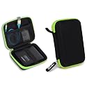 Hard Disk Case Pouch Cover for 2.5 inch HDD Cover Portable Carrying Bag for External Hard Disk case Digital Organizer Pouch with Mesh Pocket and Elastic Strap - Green