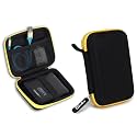 Hard Disk Case Pouch Cover for 2.5 inch HDD Cover Portable Carrying Bag for External Hard Disk case Digital Organizer Pouch with Mesh Pocket and Elastic Strap - Yellow