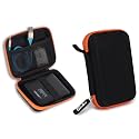 Hard Disk Case Pouch Cover for 2.5 inch HDD Cover Portable Carrying Bag for External Hard Disk case Digital Organizer Pouch with Mesh Pocket and Elastic Strap - Orange