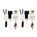 Long Wall Mounted Mobile Holder Storage Case for Remote with Charging Port &amp; Adjustable Viewing Angle Mobile Stand/Multi Purpose Stand- White (Pack of 2)