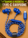 ZedPunch Type-C Wired Gaming Magnetic Earphones With