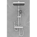 Modular Luxury shower panel Thermostatic Stainless Steel for bathroom full set Rainfall Brass Body Shower Piano Switches Body 4 function with Digital Temperature Display Tower System