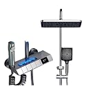 Rainfall Modular Shower Panel, Luxury Grey Color. Wall Mount Easy Connect, 4 in 1 Wall Mixer Single Lever Shower Panel