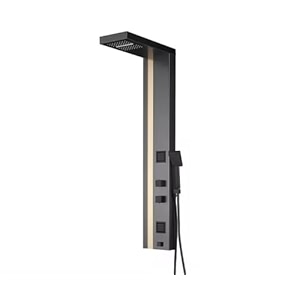 zeecry shower panel system rainfall shower body massage spray handheld shower wall mount easy connect stainless steel 304 matte black amp gold