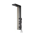 ZeeCry shower panel System, Rainfall Shower Body Massage Spray Handheld Shower Wall Mount Easy Connect Stainless Steel 304 (Matte Black &amp; Gold)