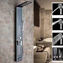 ZeeCry Shower Panel Luxurious 5-in-1 Panel with Rainfall, Body Massage Spray, Handheld Shower, and Wall Mount - Easy Connect Kit - Matte Black Finish