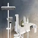 Shower Set Thermostat System For Batroom 4 function Thermostatic Mixer Hot &amp; Cold Shower system Hand shower overhead Rainfall Shower Easy Install Complete