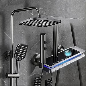 zeecry thermostatichand shower with hose single lever overhead shower panel automatically shower set 5 in1 wall mixer rainfall modular shower panel