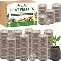 ZeeDix Peat Pellets for Seed Starting, 200 Pcs 30mm Seed Starter Soil Pods