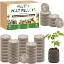 ZeeDix Peat Pellets for Seed Starting, 55 Pcs 30mm Seed Starter Soil Pods