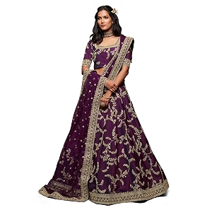 zeel clothing women39s art silk semi-stitched new lehenga choli with dupatta wedding-bridal-latest-designer-lehenga free size
