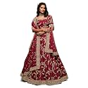 Zeel Clothing Women's Art Silk Semi-Stitched New Lehenga Choli with Dupatta (Wedding-Bridal-Latest-Designer-Lehenga; Free Size)