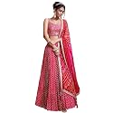 Zeel Clothing Women's Silk Lehenga Choli With Dupatta Semi Stitched