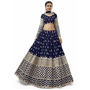 zeel clothing women39s georgette embroidered fabric sequins zari embroidered semi-stitched lehenga choli with dupatta 300-wedding-bridal--new-stylish