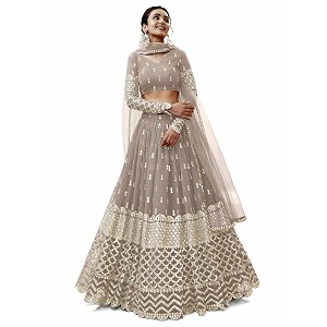 zeel clothing women39s georgette embroidered fabric sequins zari embroidered semi-stitched lehenga choli with dupatta 300-wedding-bridal--new-stylish