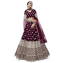 Zeel Clothing Women's Georgette Embroidered Fabric Sequins Zari Embroidered Semi-Stitched Lehenga Choli With Dupatta (300-Wedding-Bridal--New-Stylish)