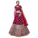 Zeel Clothing Women's Georgette Embroidered Fabric Sequins Zari Embroidered Semi-Stitched Lehenga Choli With Dupatta (300-Wedding-Bridal--New-Stylish)