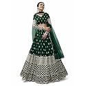 Zeel Clothing Women's Georgette Embroidered Fabric Sequins Zari Embroidered Semi-Stitched Lehenga Choli With Dupatta (300-Wedding-Bridal--New-Stylish)