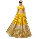 Zeel Clothing Women's Georgette Embroidered Fabric Sequins Zari Embroidered Semi-Stitched Lehenga Choli With Dupatta (300-Wedding-Bridal--New-Stylish)