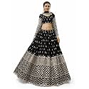 Zeel Clothing Women's Georgette Embroidered Fabric Sequins Zari Embroidered Semi-Stitched Lehenga Choli With Dupatta (300-Wedding-Bridal--New-Stylish)