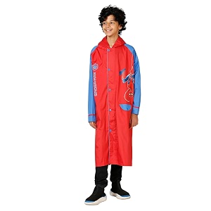 zeel kids raincoat with hood  rain coat for boys cartoon printed rainwear  marvel spider man kb11