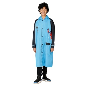 zeel kids raincoat with hood  rain coat for boys cartoon printed rainwear  marvel spider man kb11