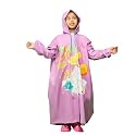 ZEEL Kids Raincoat with Hood | Rain Coat for Girls | Cartoon Printed Rainwear | Barbie Print (EKG501, Purple, 6-7 Years)