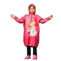 ZEEL Kids Raincoat with Hood | Rain Coat for Girls | Cartoon Printed Rainwear | Barbie Print (EKG501, Pink, 4-5 Years)
