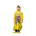 ZEEL Kids Raincoat with Hood | Rain Coat for Boys | Cartoon Printed Rainwear | Avengers Print (EKB701, Yellow, 4-5 Years)