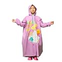 ZEEL Kids Raincoat with Hood | Rain Coat for Girls | Cartoon Printed Rainwear | Barbie Print (EKG501, Purple, 4-5 Years)