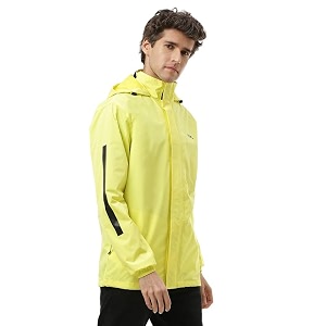 zeel rain coat for men waterproof for bike riders with adjustable hood along with inner pocketswaterproof rainwear suit with polyester jacket and pants az18 yellow m