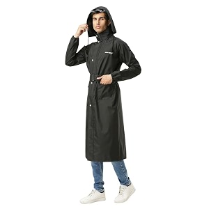 zeel rain coat for men waterproof for bike riders with adjustable hood along with reflective back waterproof rainwear suit with polyester jacket and pants az04