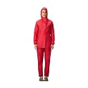 ZEEL Rain Coat for Women Waterproof with Adjustable Hood, Rainwear Suit with Backpack Friendly Pleate, Front Zip with Snap Button Flap, Pants for Ladies (ELS508, Pink, L)