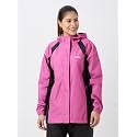 ZEEL Rain Coat for Women Waterproof with Adjustable Hood, Rainwear Suit with Backpack Friendly Pleate, Front Zip with Snap Button Flap, Pants for Ladies (ELS508, Pink, L)