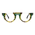 Zeelool Classic Half-frame Round Glasses with Non-prescription Clear Lens for Men ZJGA332547-01 Tortoise
