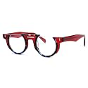 Zeelool Classic Half-frame Round Blue Light Blocking Glasses for Men ZJGA332547-05 Red