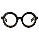 Zeelool Retro Thick Round Eyeglasses Frame for Women Men Non-prescription Clear Lens Calhoun ZOA01776-01 Black