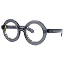 Zeelool Retro Thick Round Blue Light Blocking Glasses for Women Men Calhoun ZOA01776-08 Gray