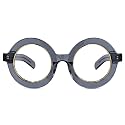 Zeelool Retro Thick Round Eyeglasses Frame for Women Men Non-prescription Clear Lens Calhoun ZOA01776-08 Gray