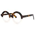Zeelool Retro Thick Round Blue Light Blocking Glasses for Women Men Calhoun ZOA01776-04 Two-Tone